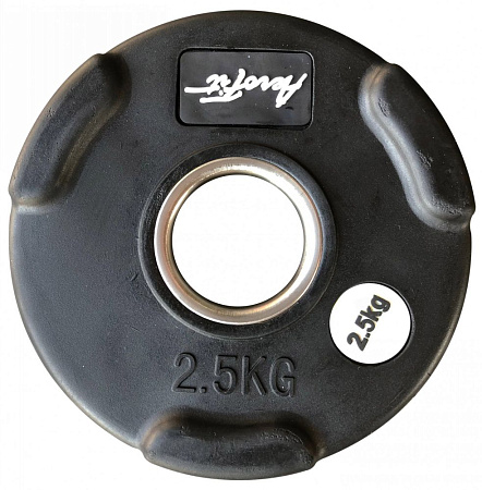Олимпийский обрезиненный диск Aerofit 2,5 кг, черный матовый | Aerofit Professional | aero-fitnes.ru