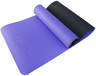 Гимнастический коврик Aerofit с отверстиями для хранения, фиолетовый | Aerofit Professional | aero-fitnes.ru