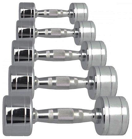 Набор хромированных гантелей 1-10 кг Aerofit | Aerofit Professional | aero-fitnes.ru