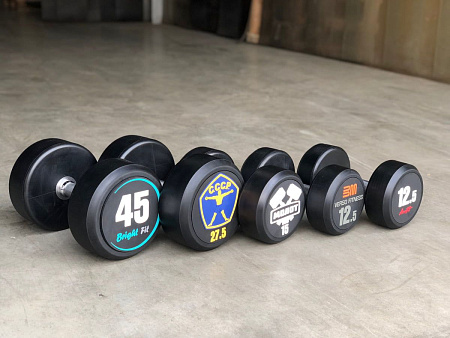 Набор обрезиненных гантелей Aerofit 27,5-37,5 кг (5 пар) | Aerofit Professional | aero-fitnes.ru