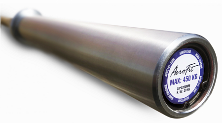 Гриф тренировочный хромированный Aerofit, 450 кг | Aerofit Professional | aero-fitnes.ru