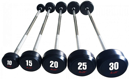 Набор прямых обрезиненных штанг Aerofit, 10-30 кг | Aerofit Professional | aero-fitnes.ru