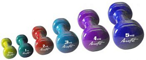 Гантель в виниловой оболочке Aerofit, 2 кг, красный | Aerofit Professional | aero-fitnes.ru