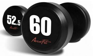 Набор обрезиненных гантелей Aerofit 52,5-60 кг (4 пары) | Aerofit Professional | aero-fitnes.ru