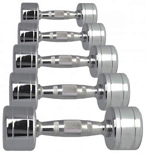 Набор хромированных гантелей 1-10 кг Aerofit | Aerofit Professional | aero-fitnes.ru