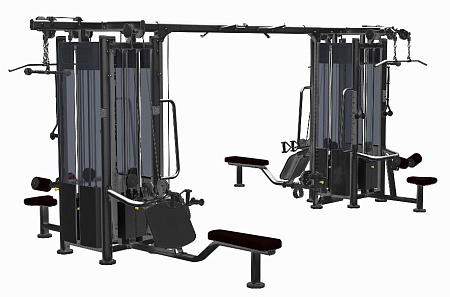 8-ми стековый тренажерный комплекс Impulse IT9527 + IT9527OPT + IT9527 | Aerofit Professional | aero-fitnes.ru