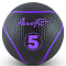 Медбол Aerofit5 кг, черный/фиолетовый | Aerofit Professional | aero-fitnes.ru