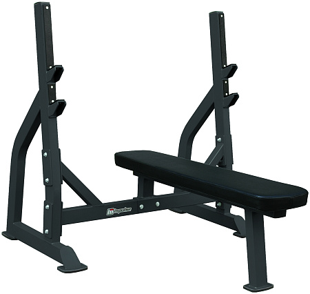 Олимпийская скамья для жима лежа со стойками Impulse IFOFB | Aerofit Professional | aero-fitnes.ru