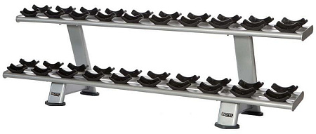 Двухъярусная стойка для гантелей Inotec Е34 | Aerofit Professional | aero-fitnes.ru