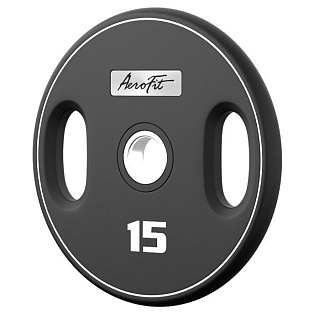 Олимпийский полиуретановый диск 15 кг Aerofit AFPUPLB15 | Aerofit Professional | aero-fitnes.ru