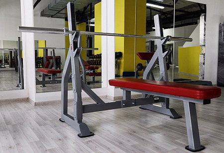 Олимпийская скамья для жима лежа со стойками Impulse IFOFB | Aerofit Professional | aero-fitnes.ru